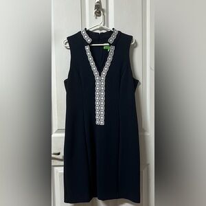 Navy blue sleeveless dress. Size 12
